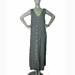 New with Tags Bryn Connelly Size Large Black White Sleeveless Dress Smocked Back